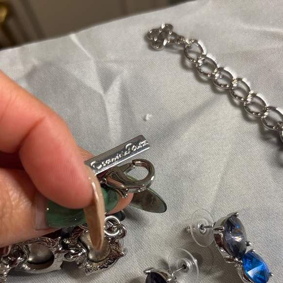 Oscar the la renta vintage Elegant Blue and Silver Jewelry Set - Picture 7 of 10